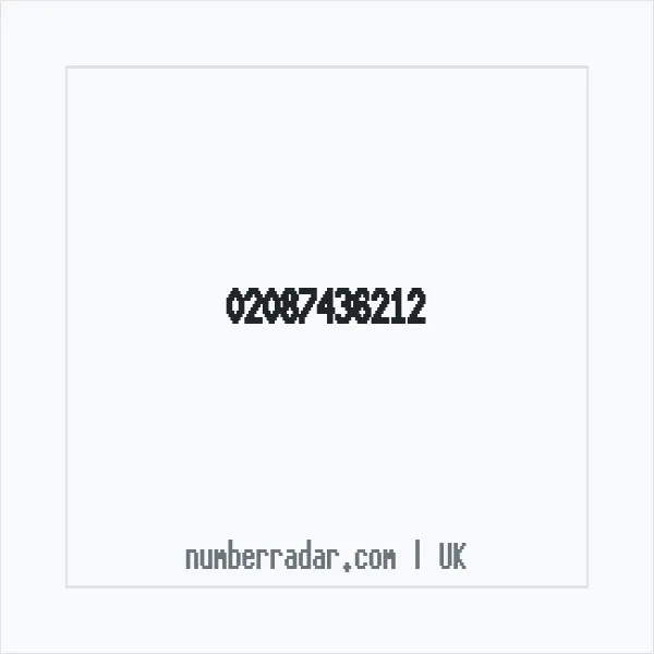 Reverse number check for +44 20 8743 6212 — who called me?