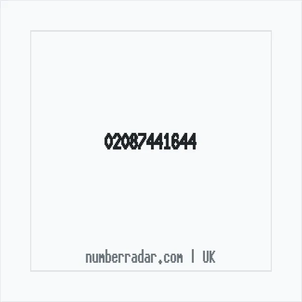 Reverse number check for +44 20 8744 1644 — who called me?