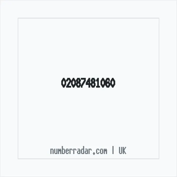 Reverse number check for +44 20 8748 1060 — who called me?
