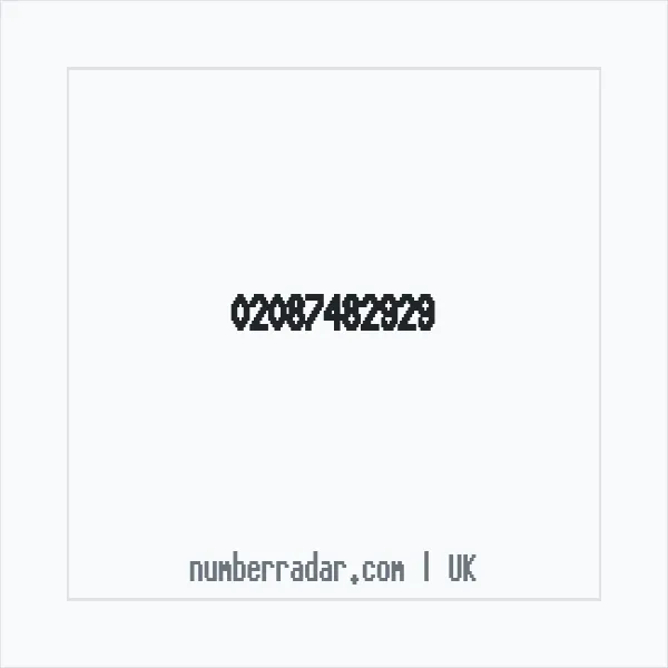 Reverse number check for +44 20 8748 2929 — who called me?