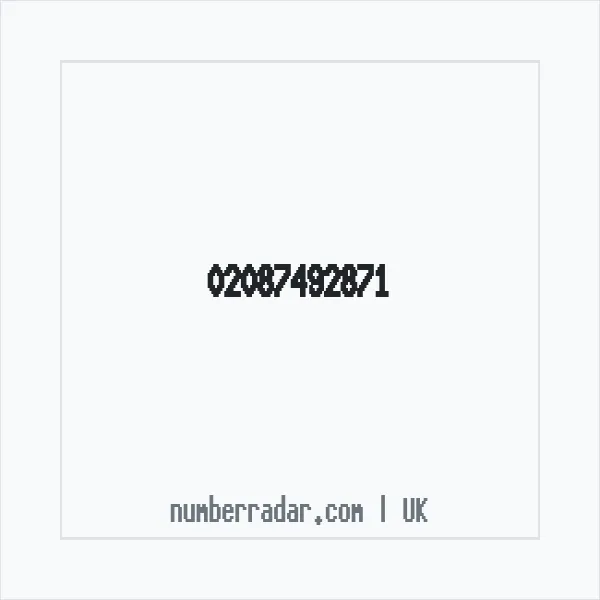Reverse number check for +44 20 8749 2871 — who called me?