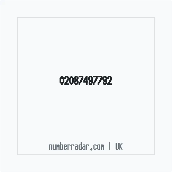 Reverse number check for +44 20 8749 7792 — who called me?