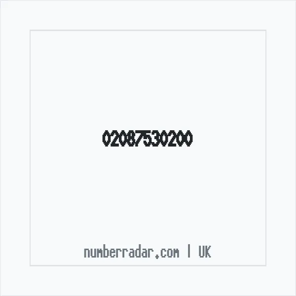 Reverse number check for +44 20 8753 0200 — who called me?
