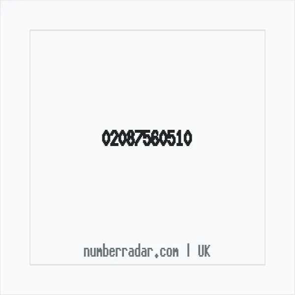 Reverse number check for +44 20 8756 0510 — who called me?