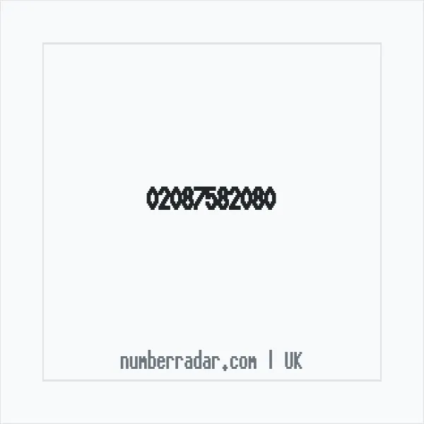 Reverse number check for +44 20 8758 2080 — who called me?