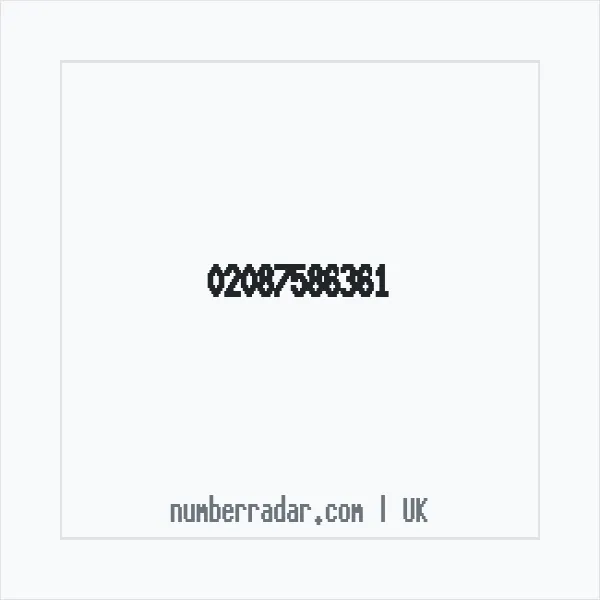 Reverse number check for +44 20 8758 6361 — who called me?