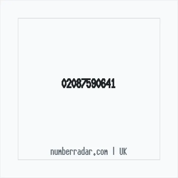 Reverse number check for +44 20 8759 0641 — who called me?