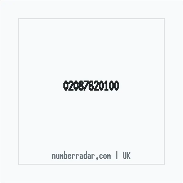 Reverse number check for +44 20 8762 0100 — who called me?