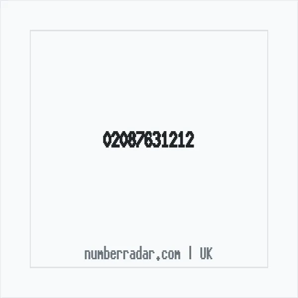 Reverse number check for +44 20 8763 1212 — who called me?