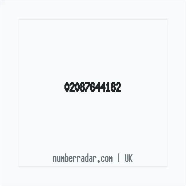 Reverse number check for +44 20 8764 4182 — who called me?