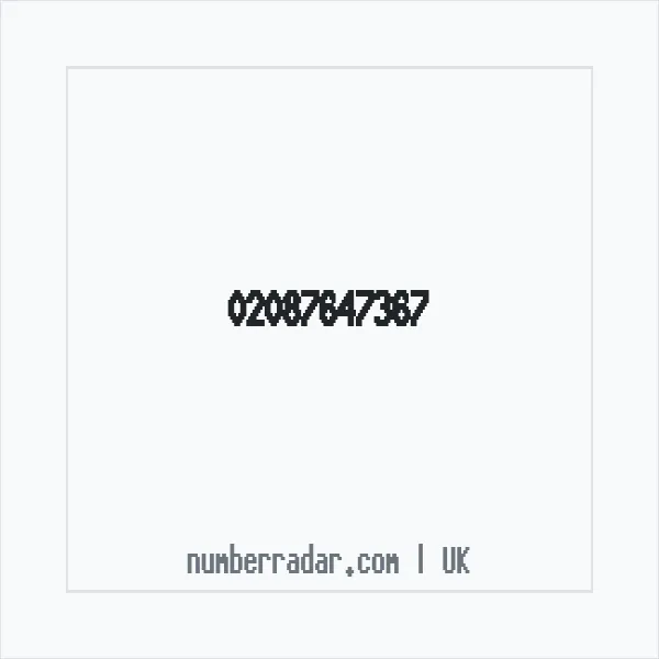 Reverse number check for +44 20 8764 7367 — who called me?