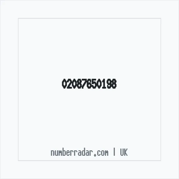Reverse number check for +44 20 8765 0198 — who called me?