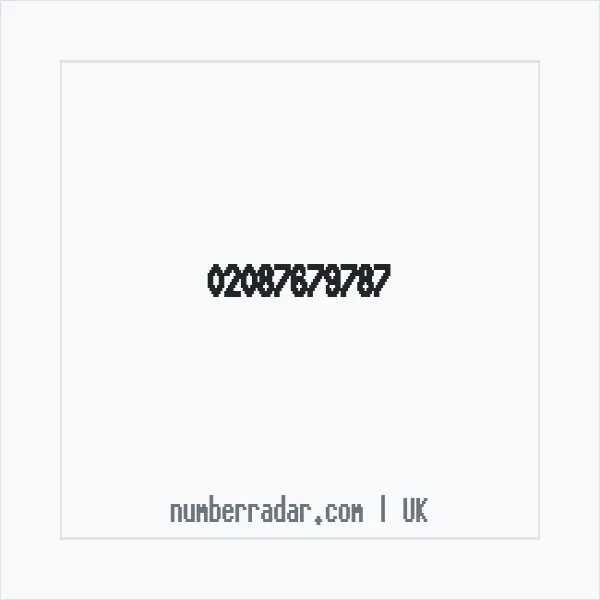 Reverse number check for +44 20 8767 9787 — who called me?