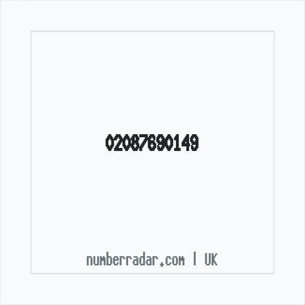 Reverse number check for +44 20 8769 0149 — who called me?