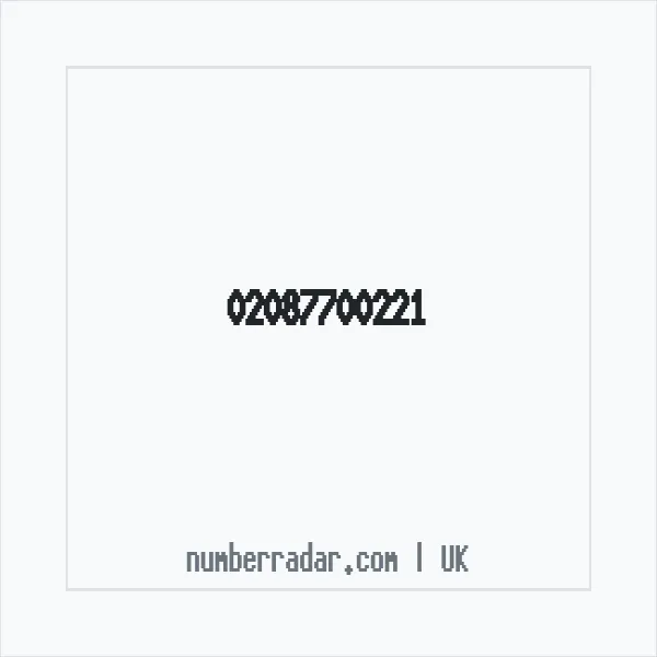 Reverse number check for +44 20 8770 0221 — who called me?