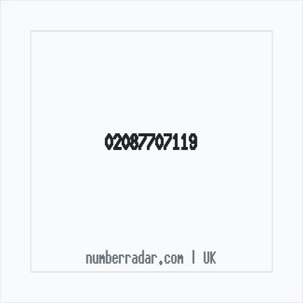 Reverse number check for +44 20 8770 7119 — who called me?