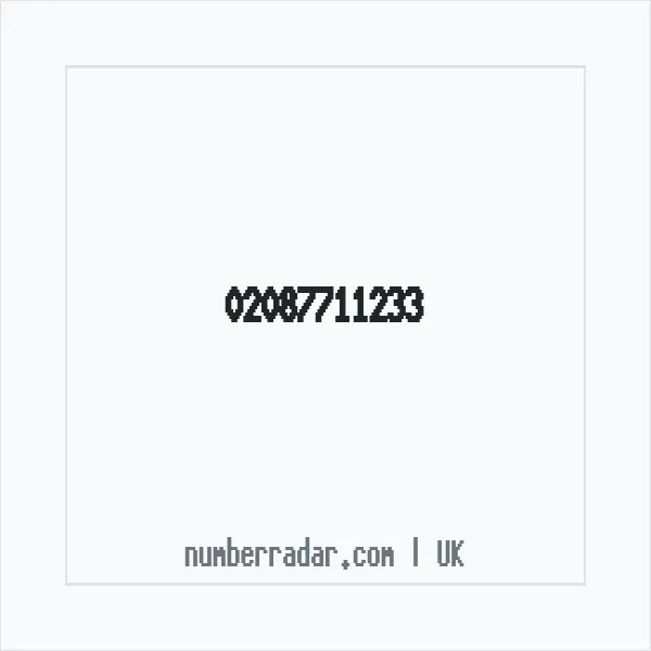 Reverse number check for +44 20 8771 1233 — who called me?