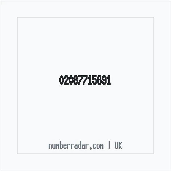 Reverse number check for +44 20 8771 5691 — who called me?