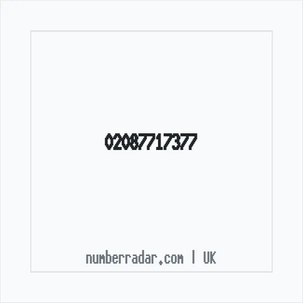 Reverse number check for +44 20 8771 7377 — who called me?
