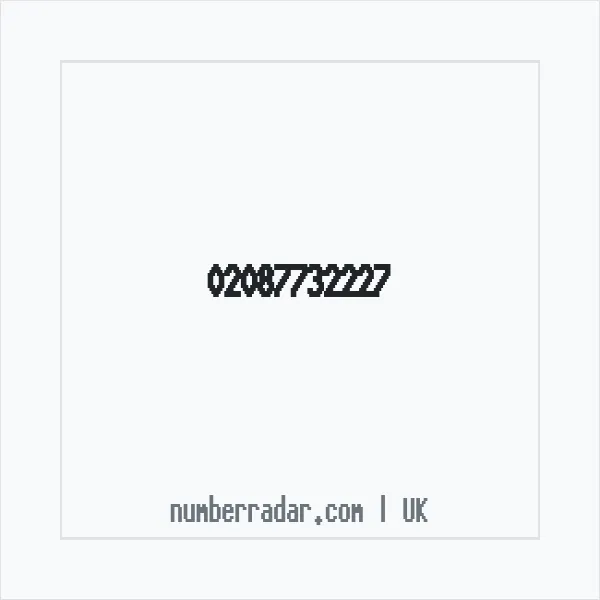 Reverse number check for +44 20 8773 2227 — who called me?