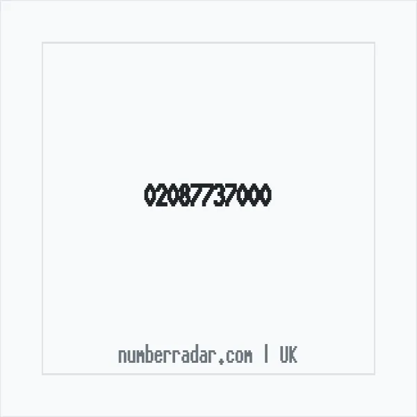Reverse number check for +44 20 8773 7000 — who called me?