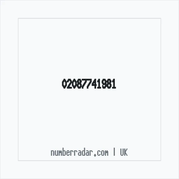 Reverse number check for +44 20 8774 1981 — who called me?