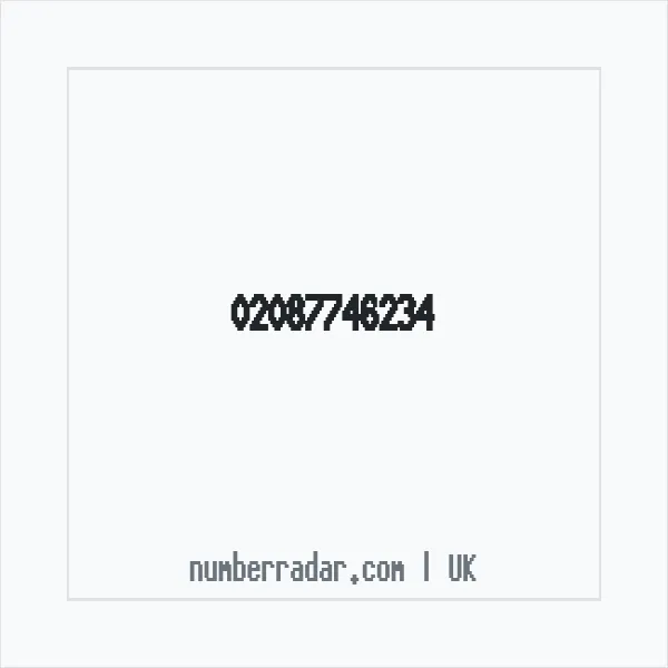 Reverse number check for +44 20 8774 6234 — who called me?