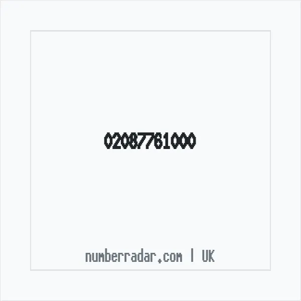 Reverse number check for +44 20 8776 1000 — who called me?