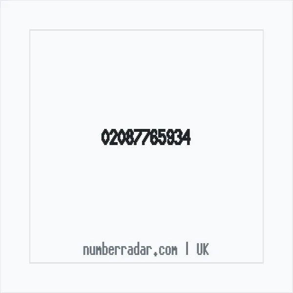 Reverse number check for +44 20 8776 5934 — who called me?