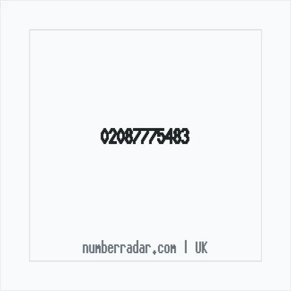 Reverse number check for +44 20 8777 5483 — who called me?