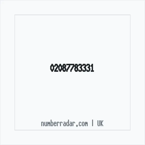 Reverse number check for +44 20 8778 3331 — who called me?