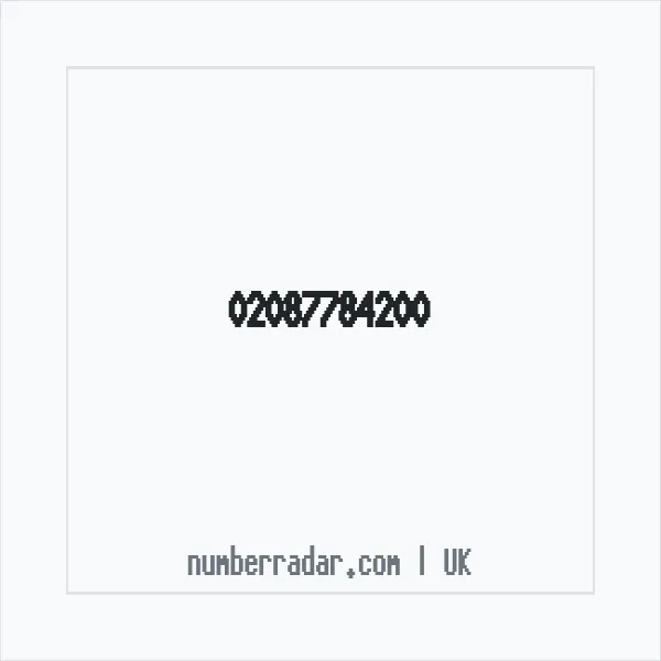 Reverse number check for +44 20 8778 4200 — who called me?