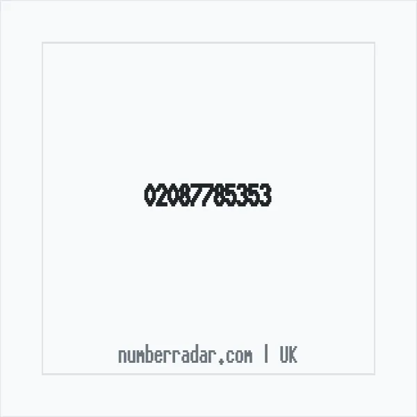 Reverse number check for +44 20 8778 5353 — who called me?