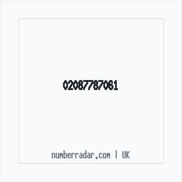 Reverse number check for +44 20 8778 7061 — who called me?