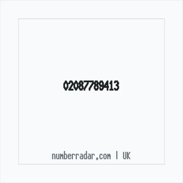 Reverse number check for +44 20 8778 9413 — who called me?