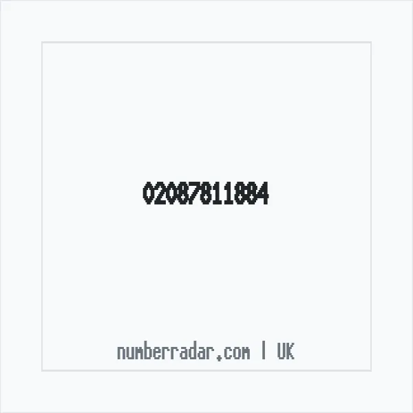 Reverse number check for +44 20 8781 1884 — who called me?