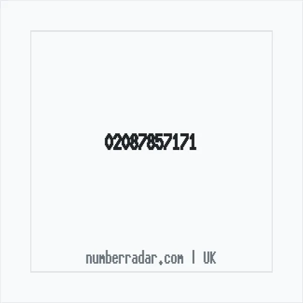 Reverse number check for +44 20 8785 7171 — who called me?