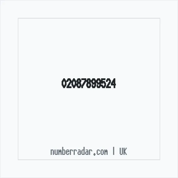 Reverse number check for +44 20 8789 9524 — who called me?