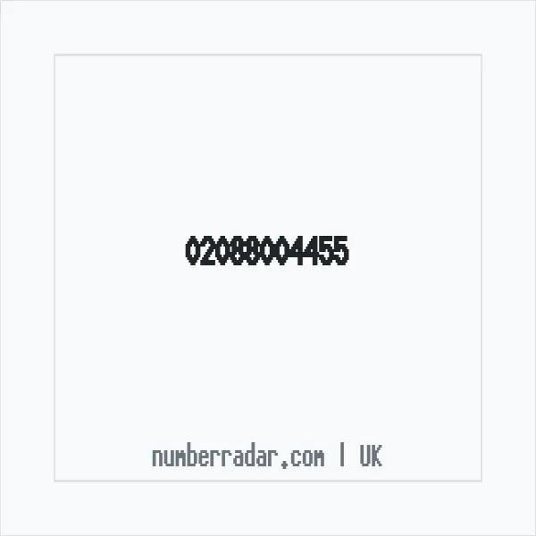 Reverse number check for +44 20 8800 4455 — who called me?