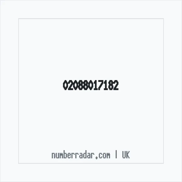 Reverse number check for +44 20 8801 7182 — who called me?
