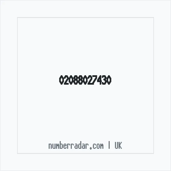 Reverse number check for +44 20 8802 7430 — who called me?