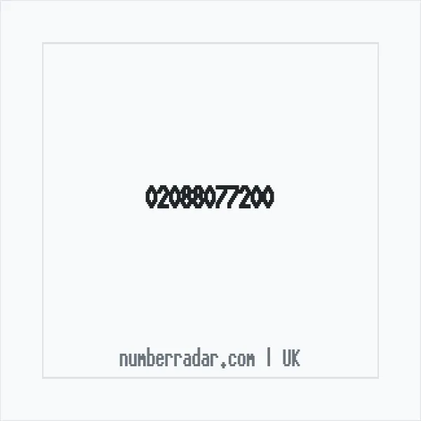 Reverse number check for +44 20 8807 7200 — who called me?