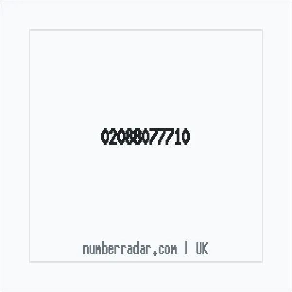 Reverse number check for +44 20 8807 7710 — who called me?