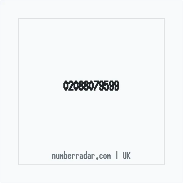 Reverse number check for +44 20 8807 9599 — who called me?