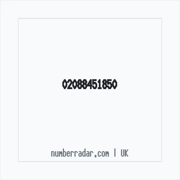 Reverse number check for +44 20 8845 1850 — who called me?