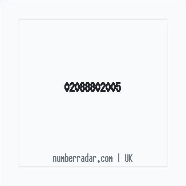 Reverse number check for +44 20 8880 2005 — who called me?