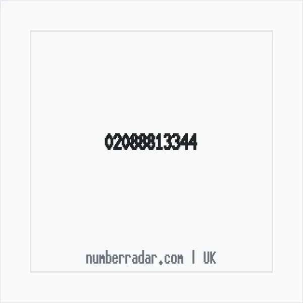 Reverse number check for +44 20 8881 3344 — who called me?