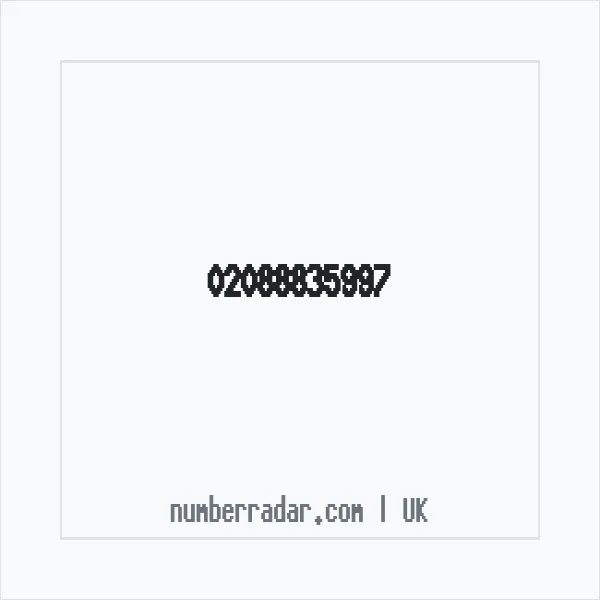 Reverse number check for +44 20 8883 5997 — who called me?