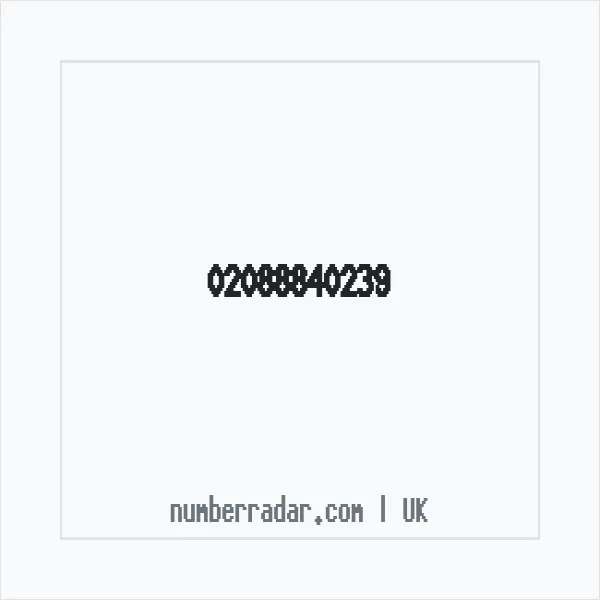 Reverse number check for +44 20 8884 0239 — who called me?