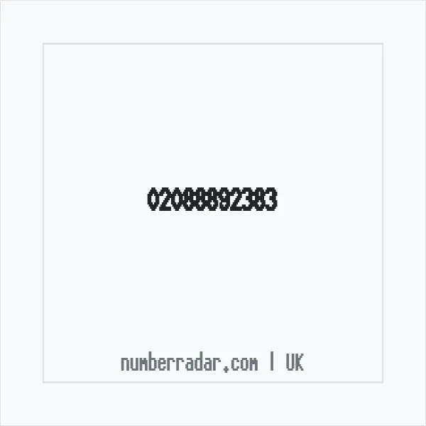 Reverse number check for +44 20 8889 2383 — who called me?